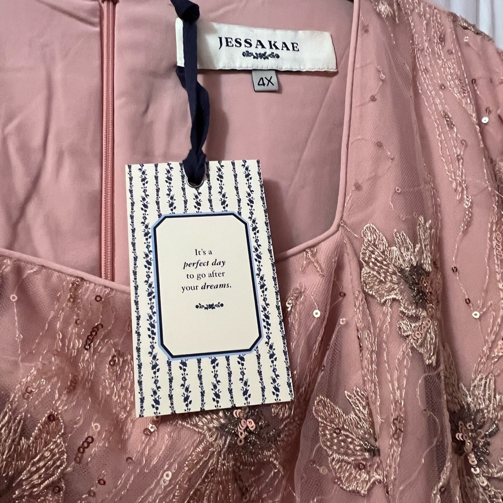 JessaKae Blush Embroidered Kids Dress - Picture 4 of 5